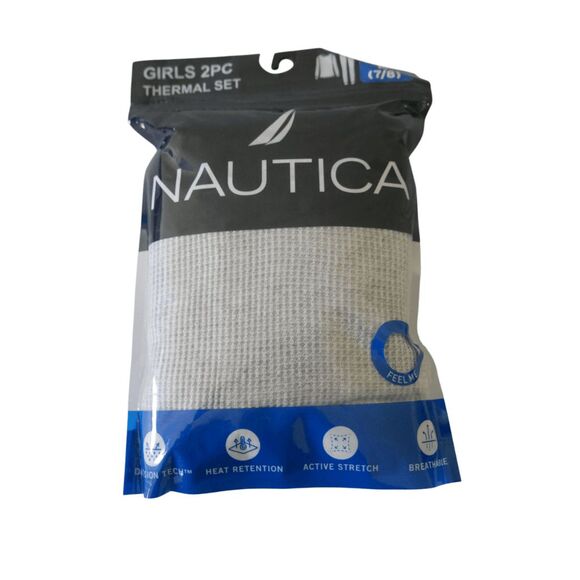Nautica Girls Thermal Base Layer Set Gray M (7/8) - Picture 1 of 6